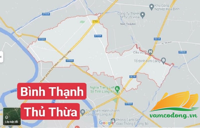 007.02.03 Bản đồ xã Bình Thạnh huyện Thủ Thừa